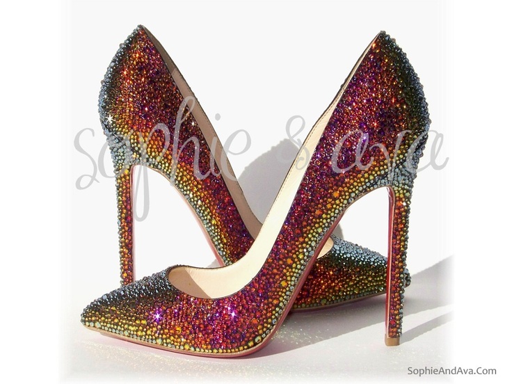 swarovski crystal high heels