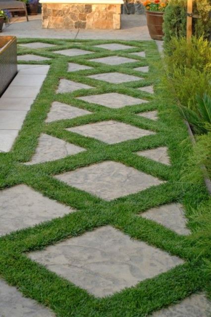 Inspire Yourself How To Make Grass Tiles In Your Garden (20+ Ideas)