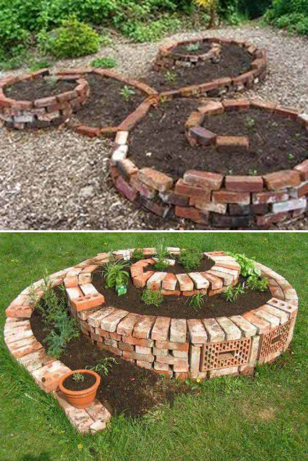 Cool DIY Ideas For Creating Garden or Backyard Projects Using Old Bricks