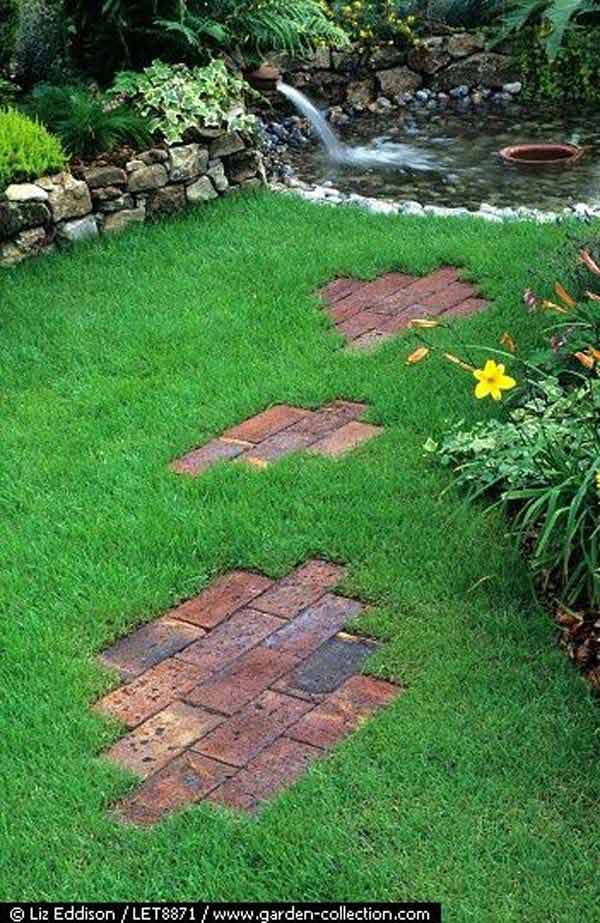 Cool DIY Ideas For Creating Garden or Backyard Projects Using Old Bricks